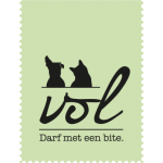 Logo Vol darf bio met een bite, biologische droge brokken