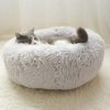 fluffy-katten-kattenbed-donut-zacht-pluche-rond-hoge rand