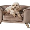 Enchanted_Hondenmand_Sofa_Romy_Stone_lichtbruin_67,5 x 40,5 x 30,5cm