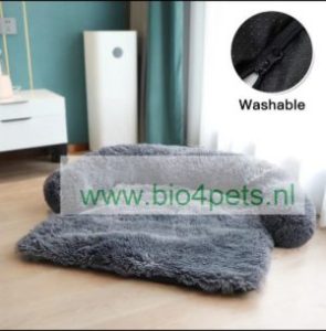 fluffy-bank-bed-kleed-met-rand-kat-hond-donker-grijs-rits