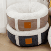 paws-fluffy-hondenmand-blauw-en bruin-geruit