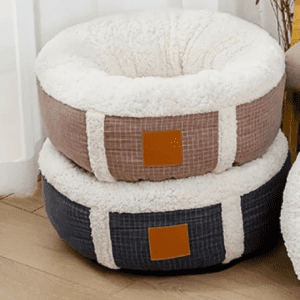 paws-fluffy-hondenmand-blauw-en bruin-geruit