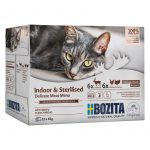 Bozita Feline Indoor&Sterilised- Vleesstukjes in saus Multipakket